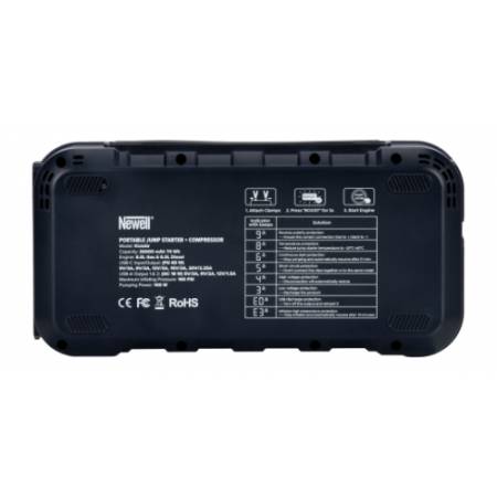 Newell KickAir - urządzenie rozruchowe 4w1 (rozrusznik, kompresor, powerbank, latarka LED), NL5086